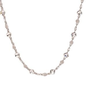 ✨ Givenchy Silver Tone 16” Crystal Pavé Collar Sparkling Statement Necklace